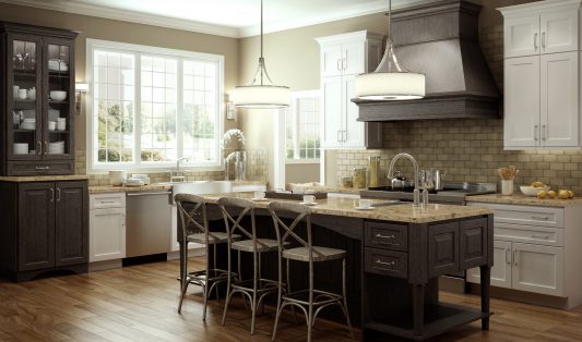 Accent Finishes Transitional Rustic Traditional Supreme Cabinetry Cc Weathered Kitchen Cabinets